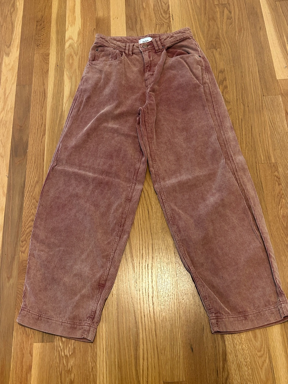 BDG Urban Outfitters Wide Leg Corduroy Pants in Dusty Rose